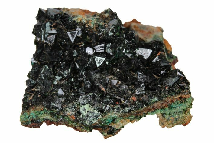 Deep-Green Libethenite Crystal Cluster #169805